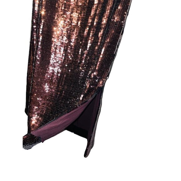 Anthropologie Maeve Dress Kara Sequined Midi in Brown X-Small New Cocktail Party - Picture 9 of 13